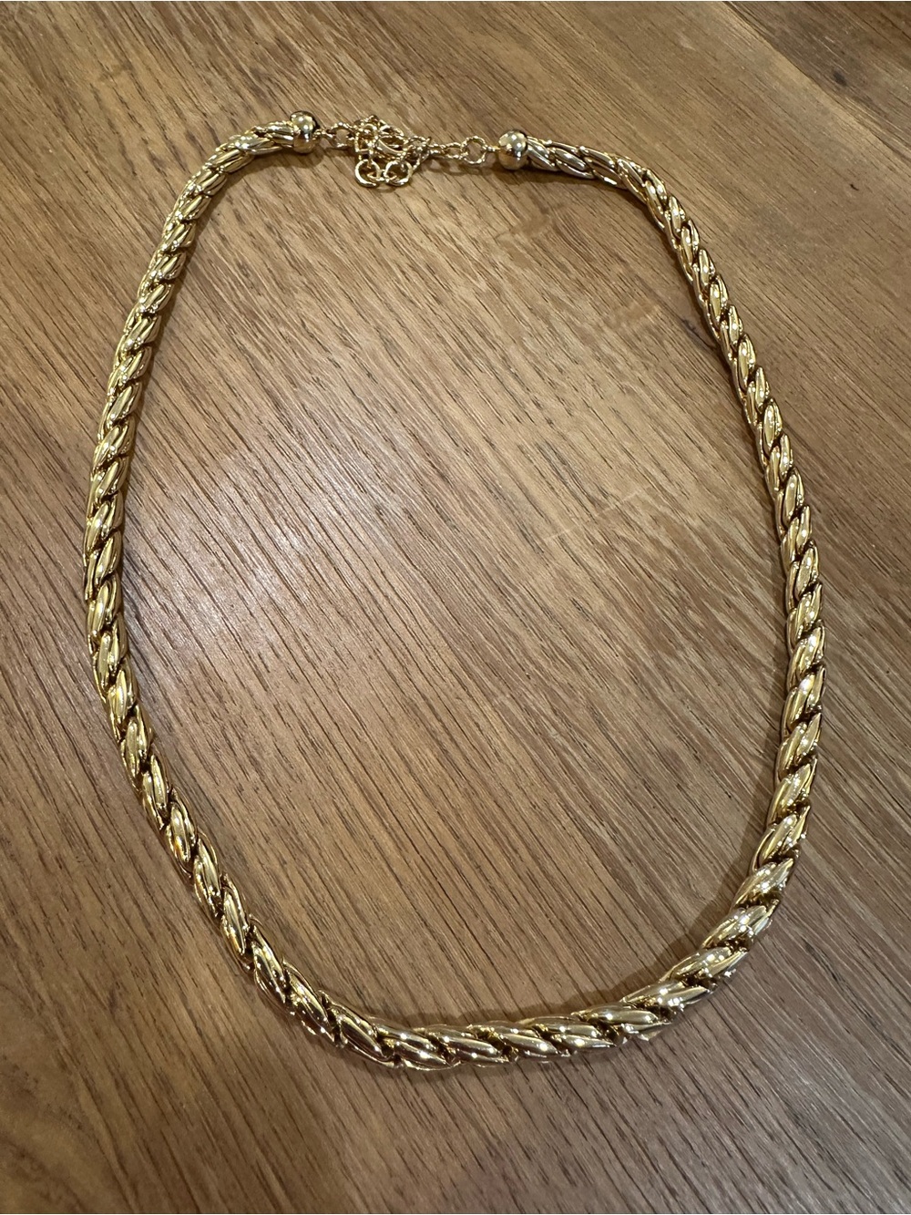 Gold-Tone Twisted Rope Necklace - Elegant Women’s Jewelry
